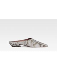 Paris Texas - Python-Print Leather Mule - Lyst