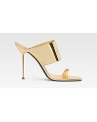 Paris Texas - Mirrored Leather Thong Mule - Lyst