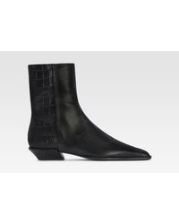 Paris Texas - Croco-Print Leather Ankle Boot - Lyst