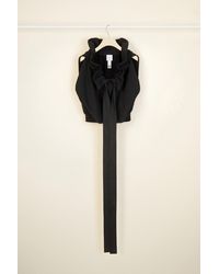 Patou オーガニックコットン グログラン ノースリーブ スウェットシャツ - ブラック