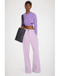 Patou - Iconic Long Trousers In Virgin Wool Wisteria Size 36 - Lyst