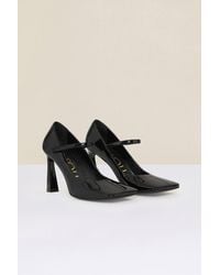 Patou Mary Jane Pumps In Faux Patent Leather - Black
