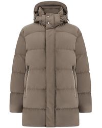 Paul & Shark - Typhoon Platinum Long Down Jacket - Lyst