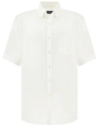 Paul & Shark - Soffio Linen Shirt With Short Sleeves - Lyst