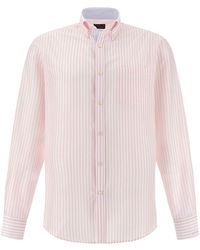 Paul & Shark - Summer Breeze Cotton Shirt With Striped Pattern - Lyst