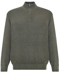 Paul & Shark - Garment-Dyed Half-Zip Wool Sweater - Lyst