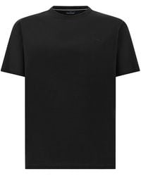 Paul & Shark - Cotton Jersey T-Shirt With Shark Fin Embroidery - Lyst
