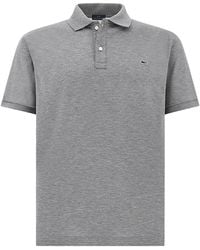 Paul & Shark - Double Piqué Cotton Polo Shirt With Shark Embroidery - Lyst