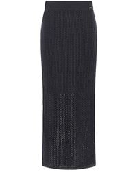 Paul & Shark - Linen Knit Skirt With Open Stitch - Lyst