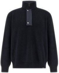 Paul & Shark - Tech Wool Half-Zip Sweater With Typhoon Details - Lyst