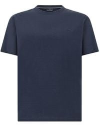 Paul & Shark - Cotton Jersey T-Shirt With Shark Fin Embroidery - Lyst