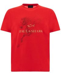 Paul & Shark - Cotton Jersey T-Shirt With Year Of The Horse Print - Lyst