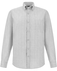 Paul & Shark - Cotton Twill Shirt With Prince Of Wales Pattern - Lyst