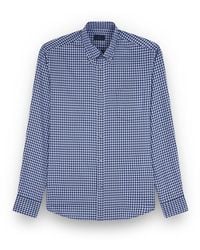 Paul & Shark - Cotton Shirt With Checkered Pattern - Lyst