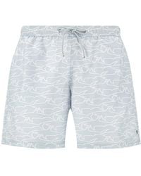 Paul & Shark - Swimwear Portofino With Iconic Sharks Waves Print - Lyst