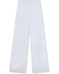 Paul & Shark - Linen Wide-Leg Trousers - Lyst