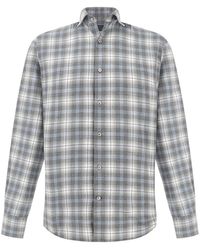 Paul & Shark - Cotton Flannel Shirt With Check Pattern - Lyst