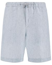 Paul & Shark - Linen Bermuda Shorts With Drawstring - Lyst