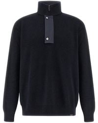Paul & Shark - Tech Wool Half-Zip Sweater With Typhoon Details - Lyst