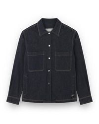 Paul & Shark - Stretch Cotton Overshirt With Denim Effect - Lyst