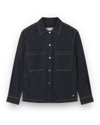 Paul & Shark - Stretch Cotton Overshirt With Denim Effect - Lyst