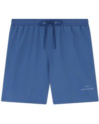Paul & Shark - Swim Shorts With Reflective Logo Print - Lyst