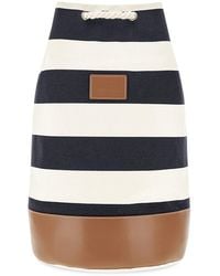 Paul & Shark - Striped Canvas Bag With Leather Details - Lyst