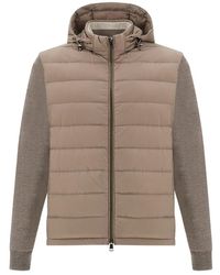Paul & Shark - Ultralight Down Jacket With Removable Wool Sleeves - Lyst