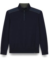 Paul & Shark - Halbreißverschluss Pullover Aus Soft Cool Touch Wolle Mit Typhoon Platinum Details, Mann, Größe - Lyst