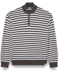 Paul & Shark - Striped Wool Cashmere Half Zip Sweater - Lyst