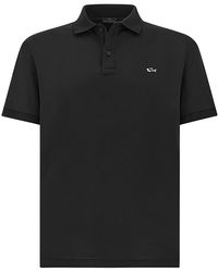 Paul & Shark - Double Piqué Cotton Polo Shirt With Shark Embroidery - Lyst
