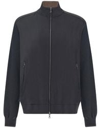 Paul & Shark - Merino Wool Hybrid Zip-Up Cardigan - Lyst