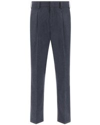 Paul & Shark - Wide-Leg Flannel Trousers - Lyst