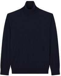 Paul & Shark - Stretch Wool Turtleneck Sweater With Shark Embroidery - Lyst