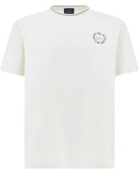 Paul & Shark - Aqua Touch Cotton T-Shirt With Heraldic Embroidery - Lyst