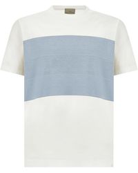 Paul & Shark - Bi Color Double Mercerised Cotton Jersey T-Shirt, Bright - Lyst