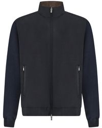 Paul & Shark - Wool And Merino Wool Zip-Up Cardigan - Lyst