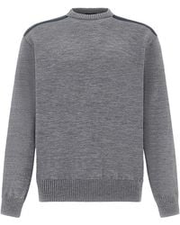 Paul & Shark - Soft Cool Touch Wool Crewneck Sweater With Typhoon Details - Lyst