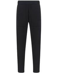 Paul & Shark - Supima Cotton Trousers With Alcantara Details - Lyst
