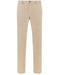 Paul & Shark - Linen Chino Pants With Drawstring - Lyst