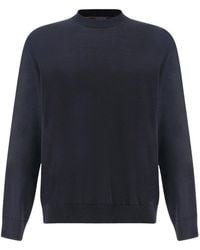 Paul & Shark - 140's Superfine Merino Wool Crewneck Sweater - Lyst