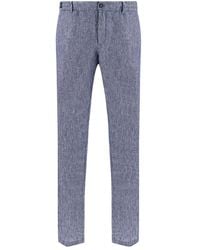 Paul & Shark - Linen Chino Pants With Drawstring - Lyst