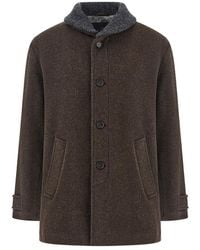 Paul & Shark - Wool And Cashmere Car Coat - Lyst