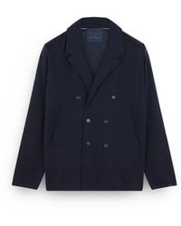 Paul & Shark - Merino Extrafinewool Double-Breasted Jacket, Outer Space - Lyst