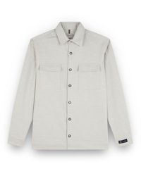 Paul & Shark - Overshirt Aus Baumwolle Und Kaschmir Mit Shark Fin Stickerei, Mann, Größe - Lyst