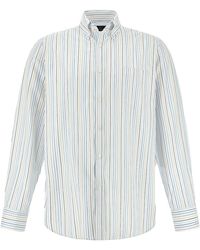 Paul & Shark - Cotton Twill Shirt With Striped Pattern - Lyst