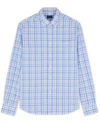 Paul & Shark - Soft Touch Cotton Poplin Shirt With Check Pattern - Lyst