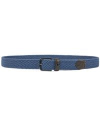 Paul & Shark - Leather Trimmed Elastic Belt - Lyst