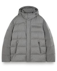 Paul & Shark - Wool And Silk Puffer Jacket With Contrast Inserts - Lyst