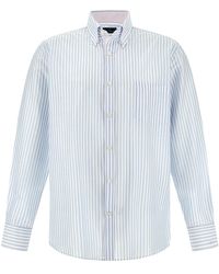 Paul & Shark - Summer Breeze Cotton Shirt With Striped Pattern - Lyst